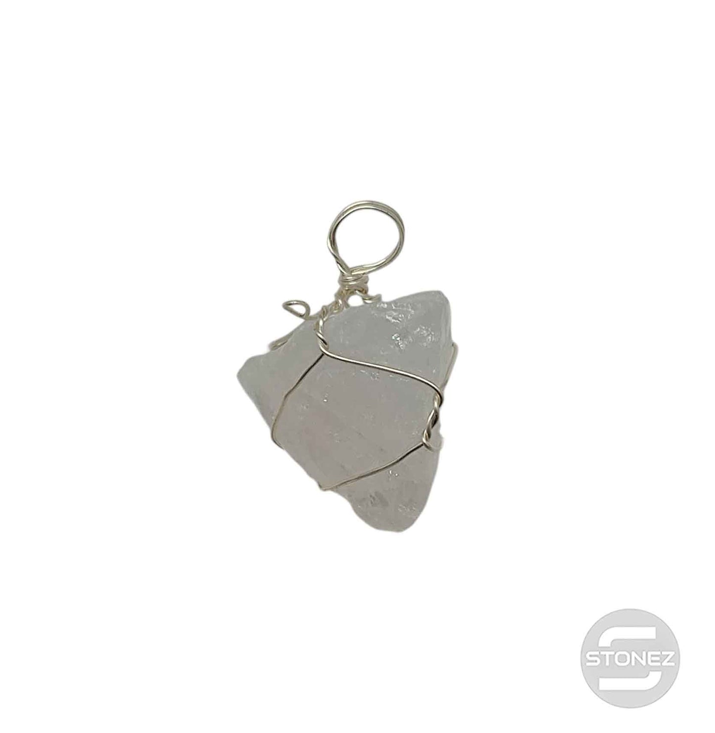 600103427 Colgante Bruto Mineral Cuarzo Blanco Engarzado En Metal 2 a 3 Cms Aproxr Ligeramente Diferente)