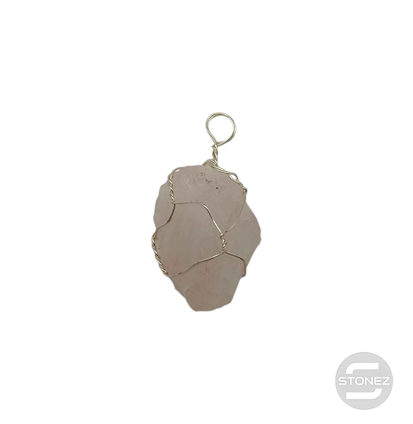 600103427 Colgante Bruto Mineral Cuarzo Rosa Engarzado En Metal 2 a 3 Cms Aproxr Ligeramente Diferente)