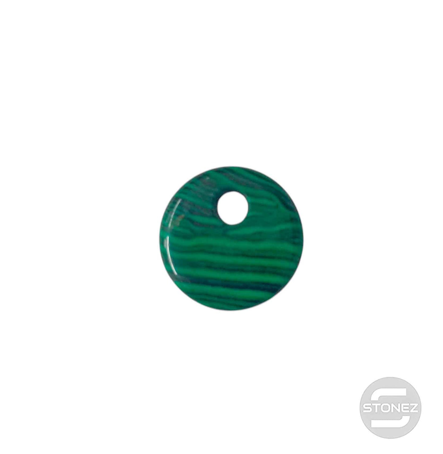 600103490 Colgante Piedra Perforada Malaquita Sintetica 25 mm Aprox Donut
