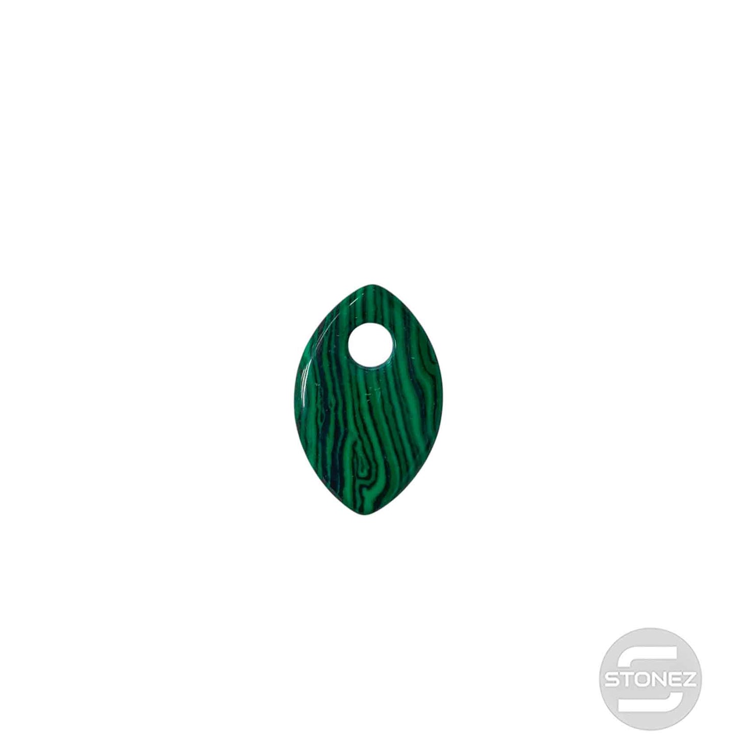 600103490 Colgante Piedra Perforada Malaquita Sintetica 25 mm Aprox Lagrima Ojo
