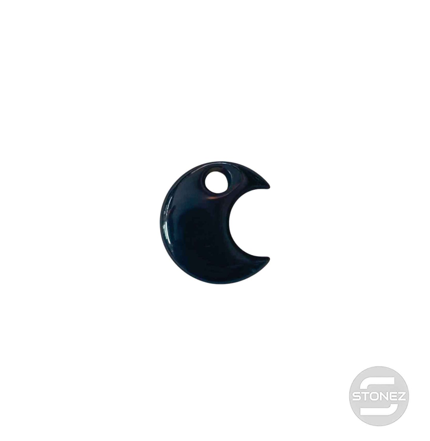 600103490 Colgante Piedra Perforada Obsidiana 25 mm Aprox Luna