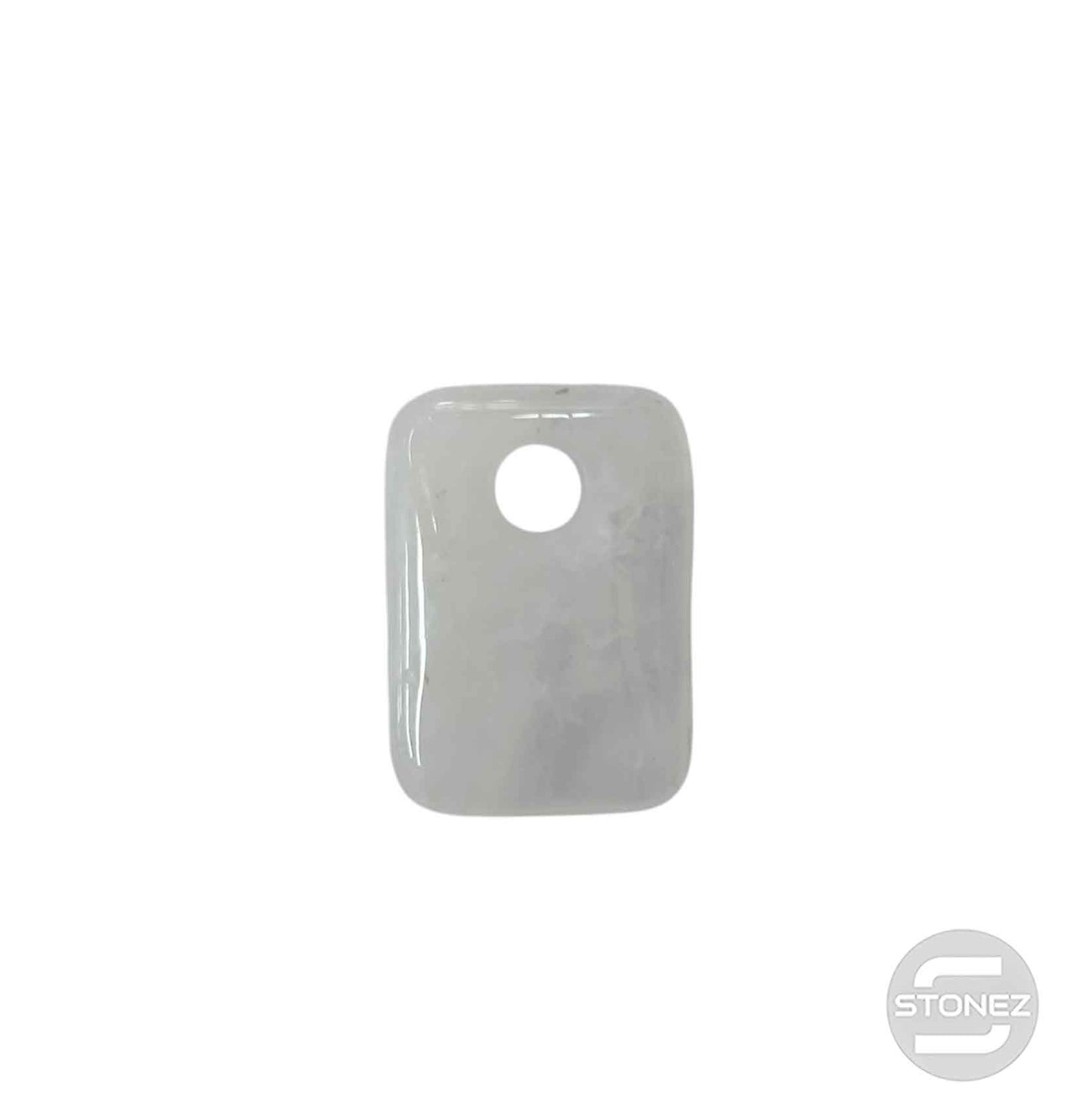 600103490 Colgante Piedra Perforada Cuarzo Blanco 25 mm Aprox Rectangular