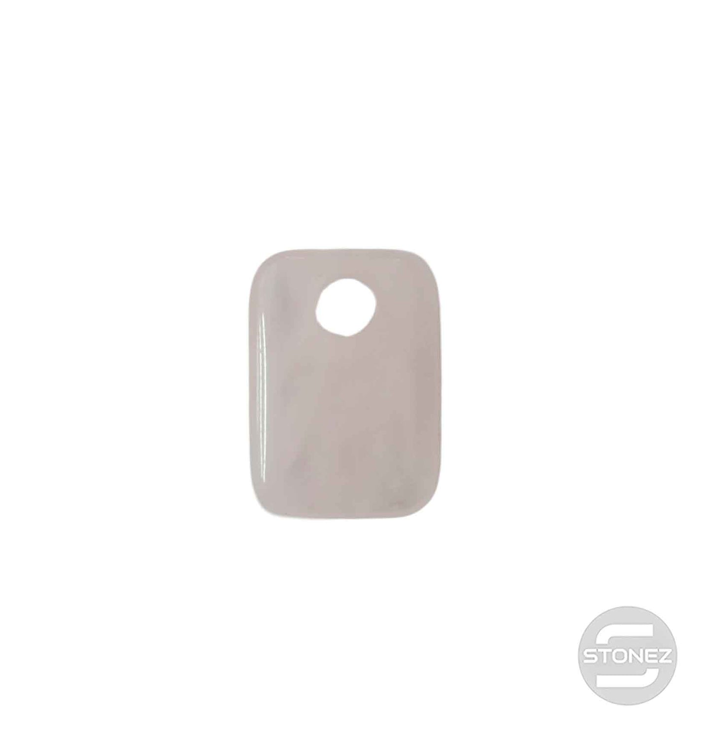 600103490 Colgante Piedra Perforada Cuarzo Rosa 25 mm Aprox Rectangular