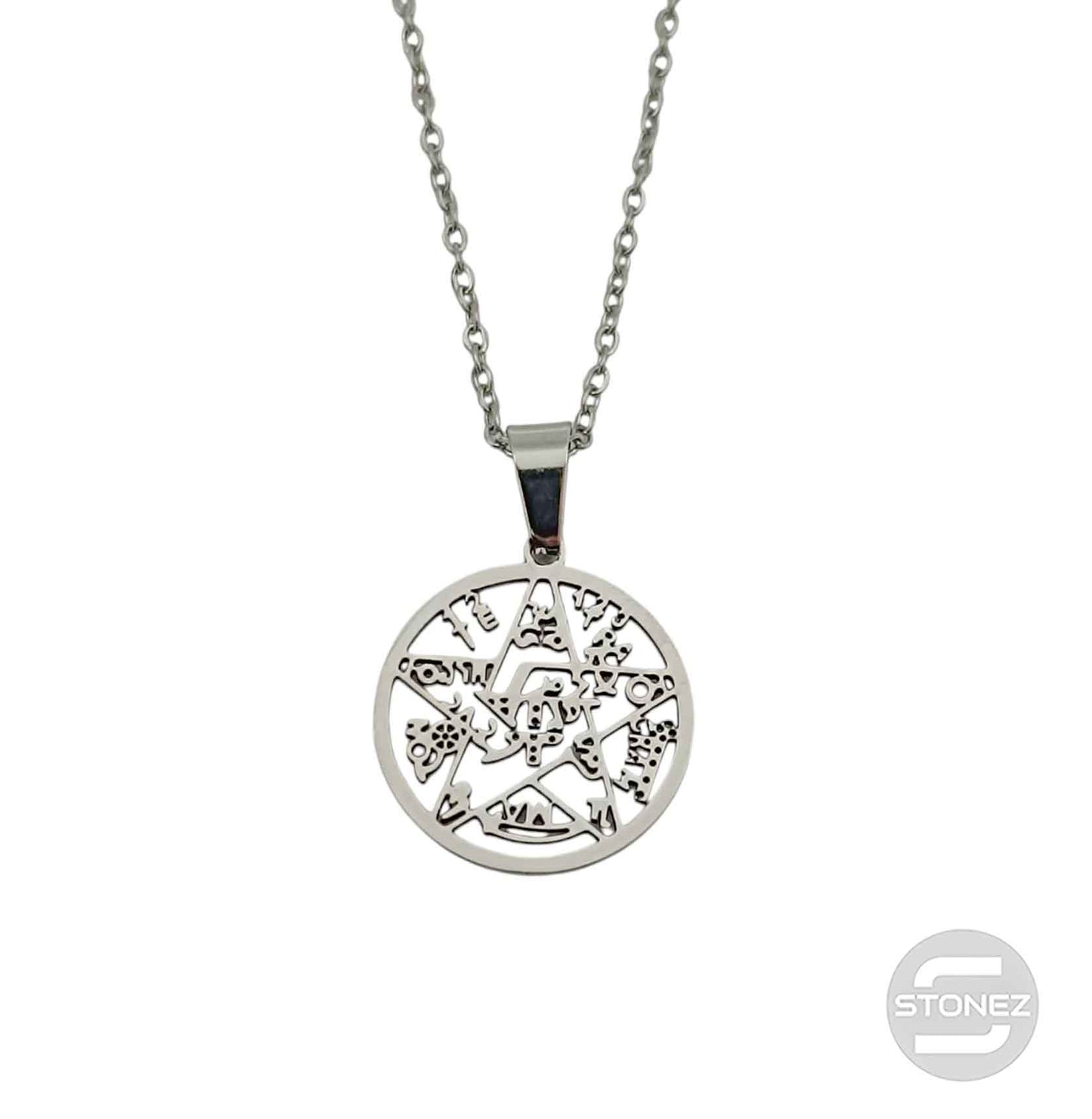 600103600-19 Collar Acero Tetragramaton 20 mm Cadena 40+5 Cms