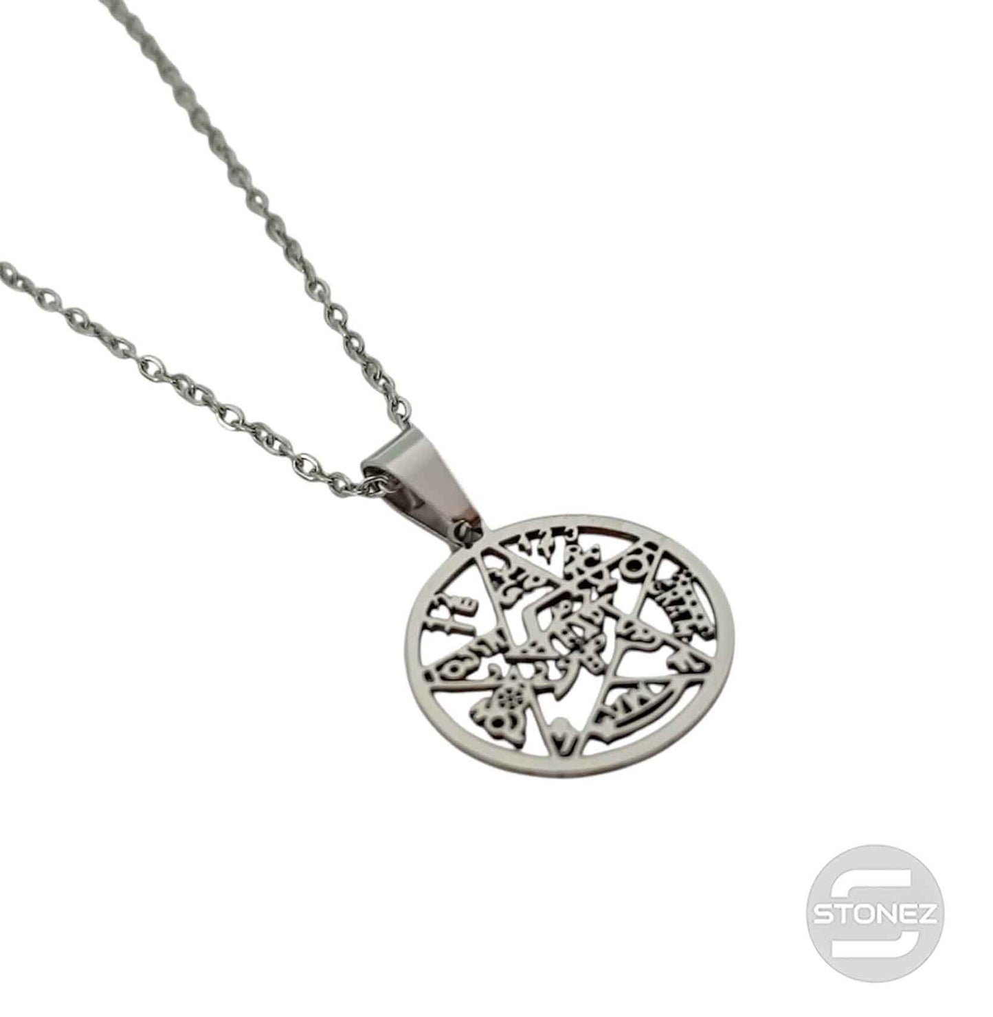 600103600-19 Collar Acero Tetragramaton 20 mm Cadena 40+5 Cms