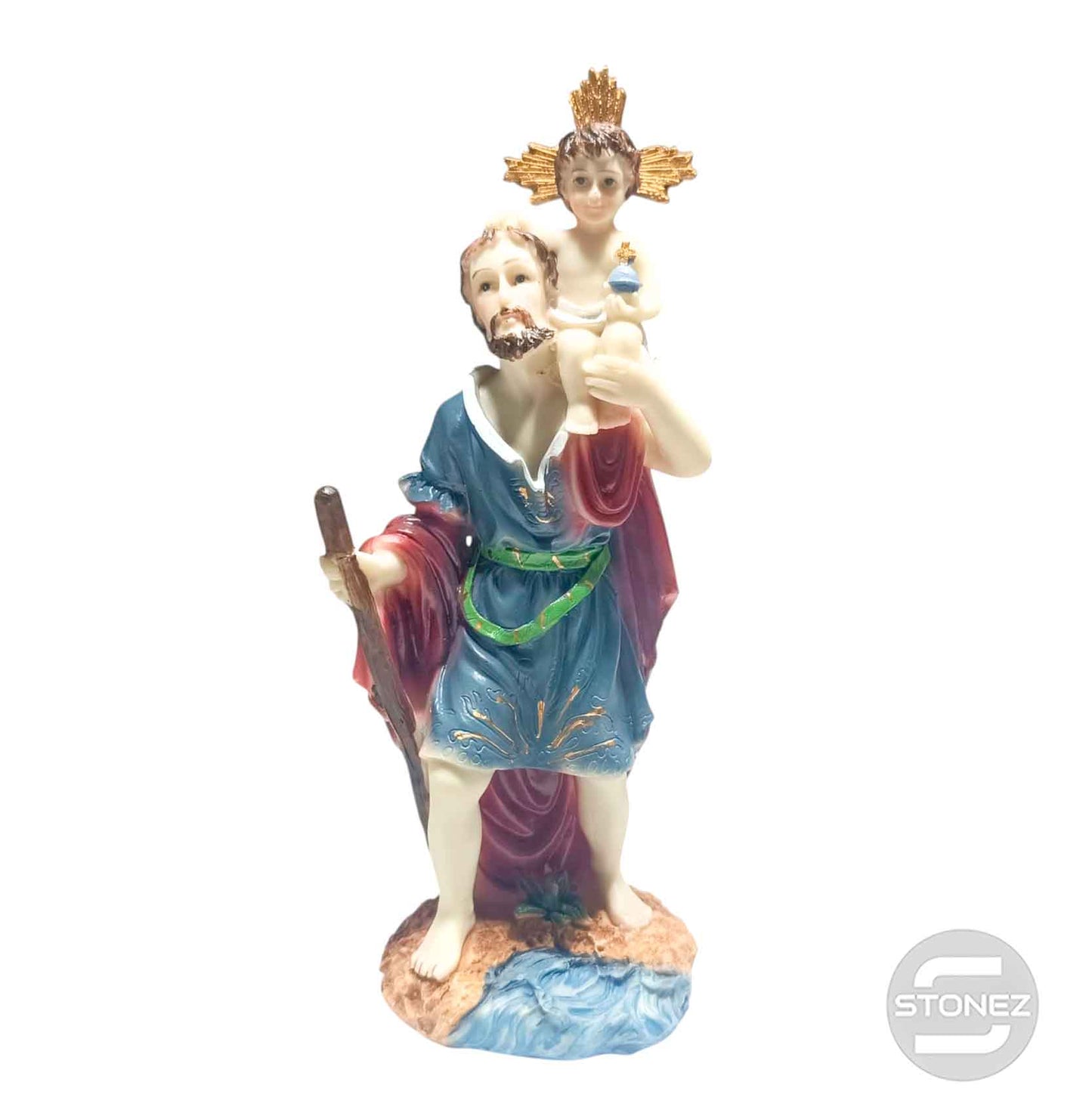 600103638 Figura San Cristobal En Resina 20 Cms Aprox