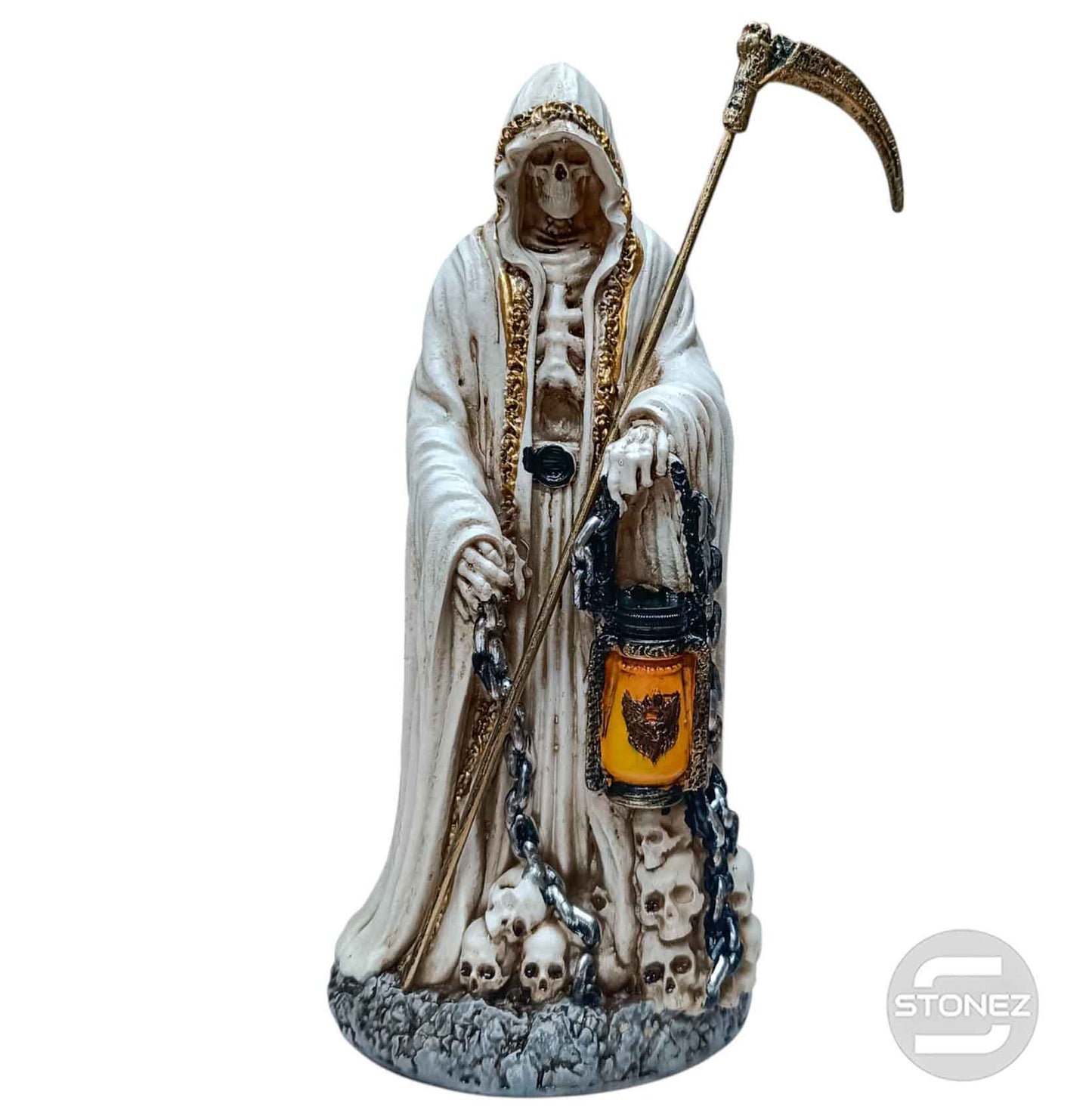 600103937 Figura En Resina Santa Muerte 25 Cms Aprox Blanco