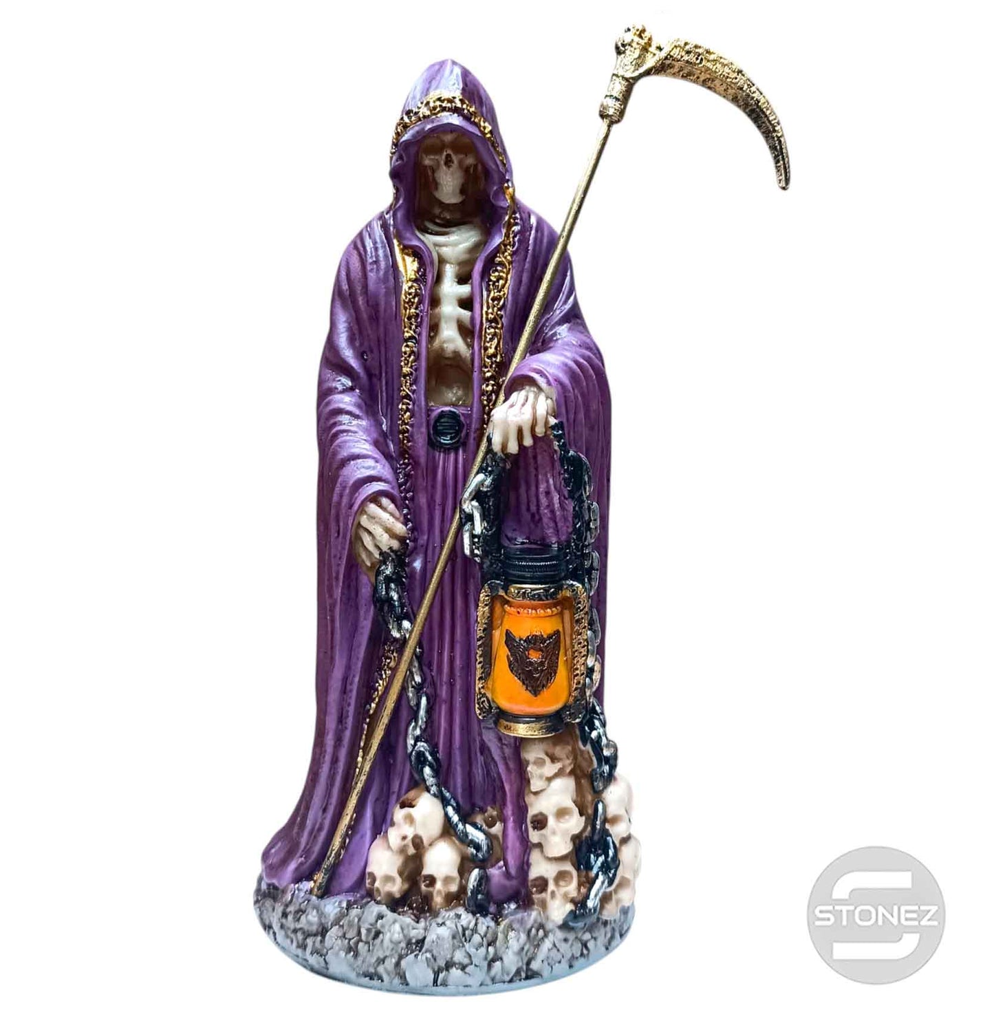 600103937 Figura En Resina Santa Muerte 25 Cms Aprox Morado