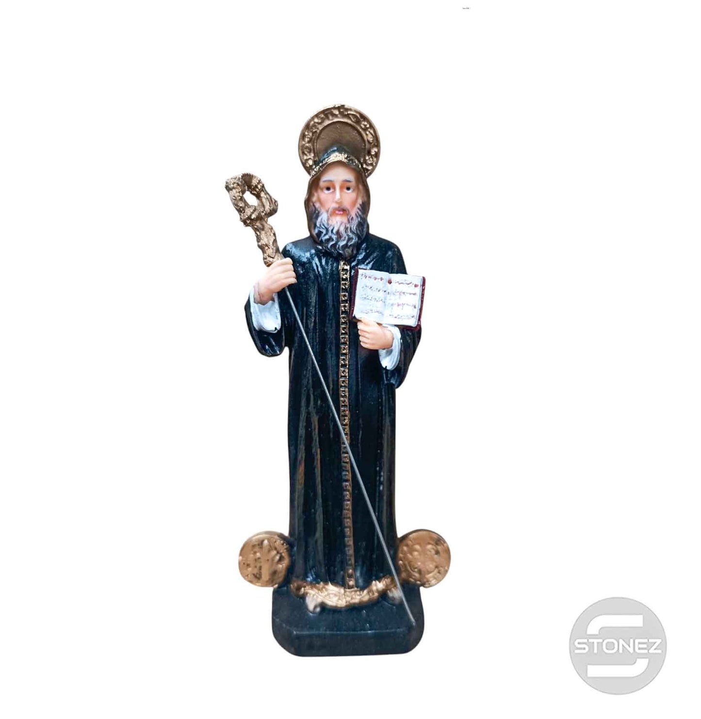600103951 Figura En Resina San Benito 15 Cms Aprox