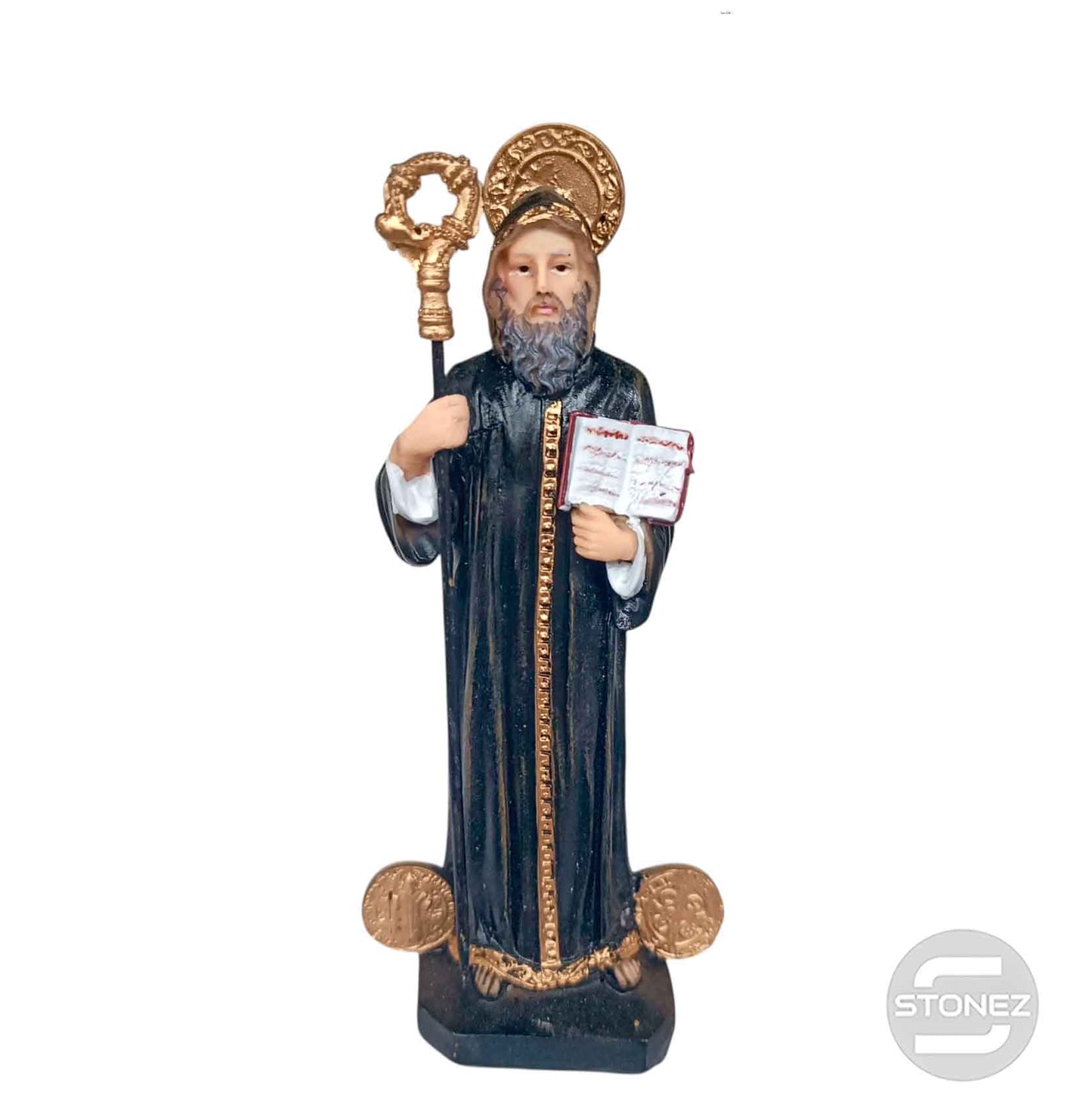 600103952 Figura En Resina San Benito 20 Cms Aprox