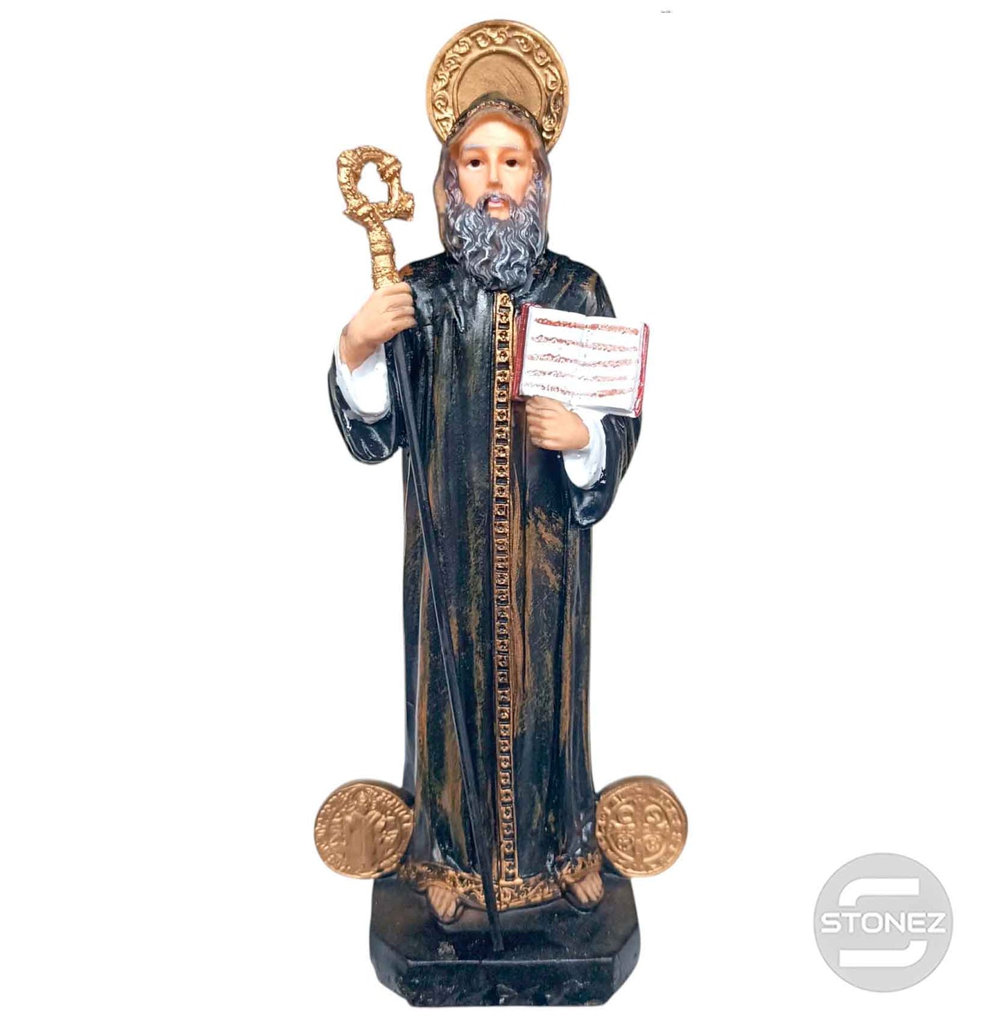 600103954 Figura En Resina San Benito 30 Cms Aprox