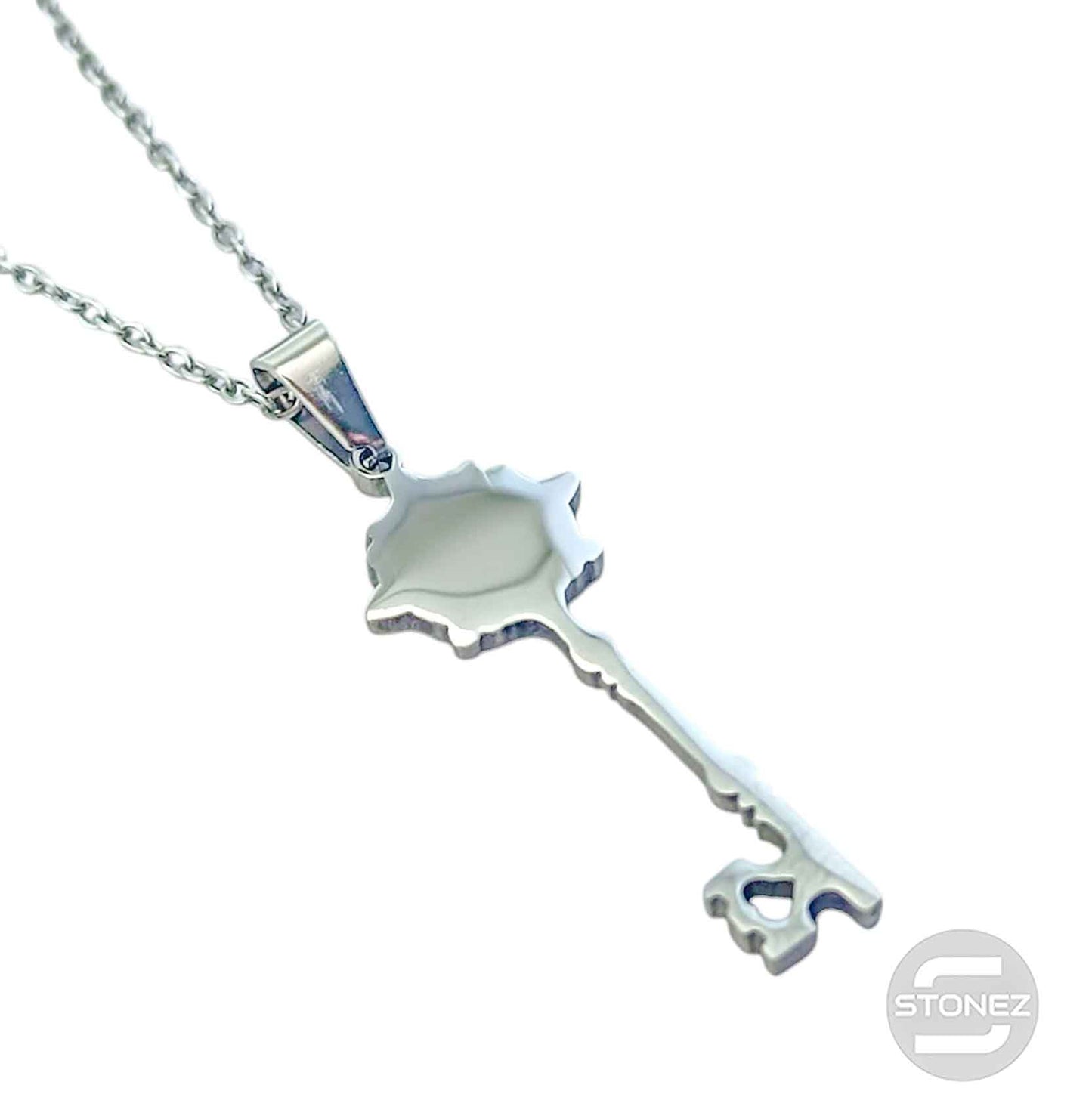 600103988 Collar Acero Llave De La Felicidad Cadena 42+5 Cms