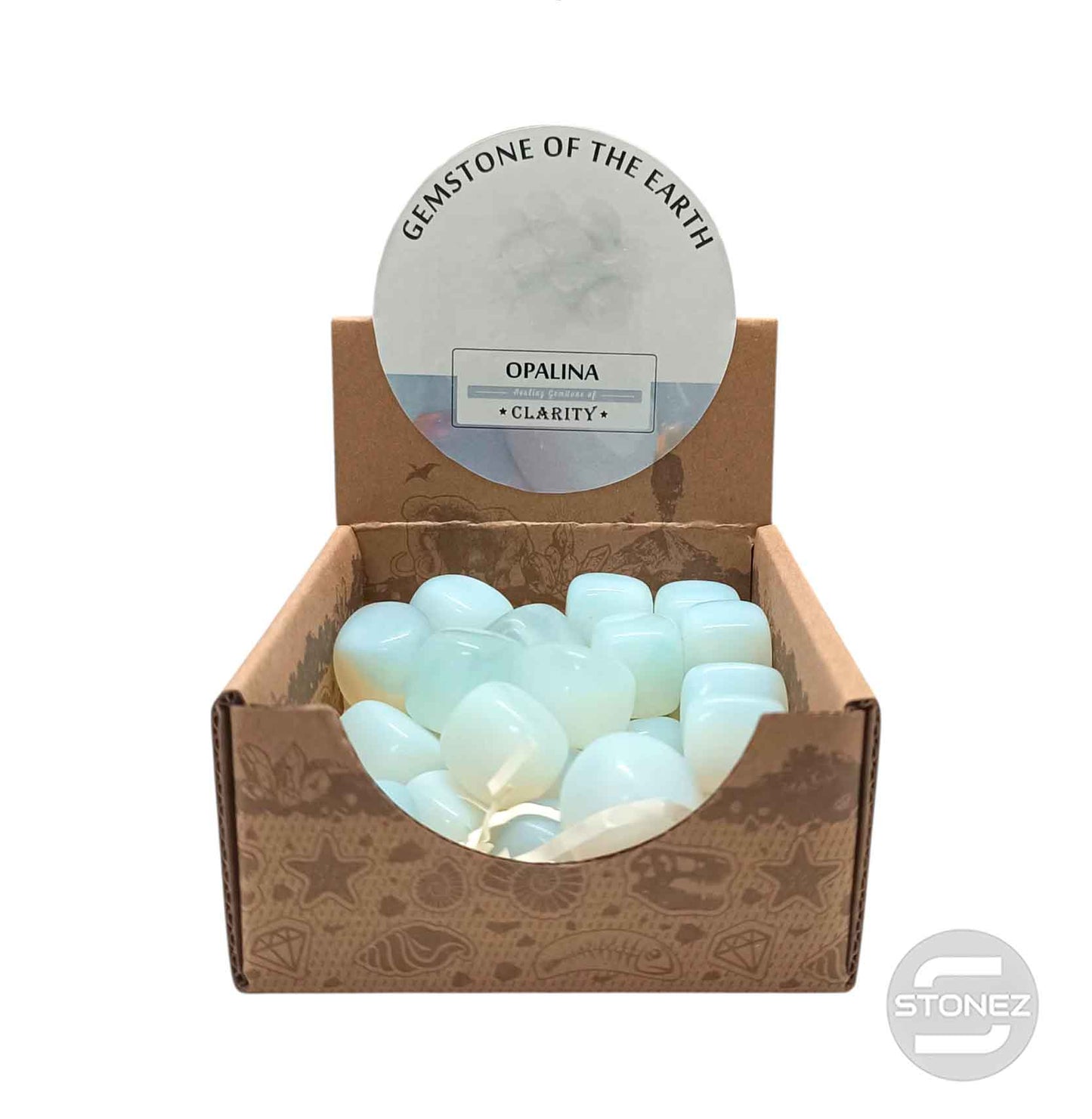 600104070 Caja Canto Rodado Opalina 500 gramos Tamaños Surtido Desde 2 Hasta 3 cms Aprox) El total de las piezas puede Variar