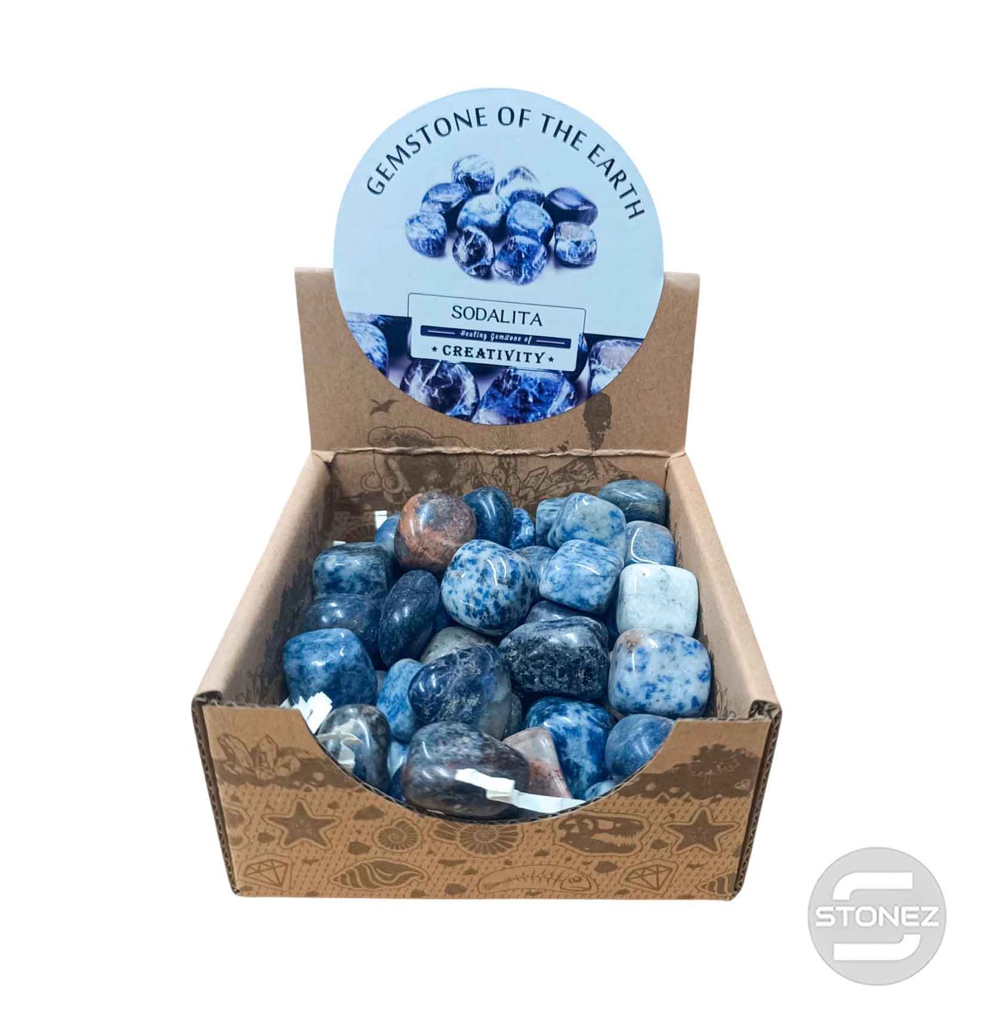 600104070 Caja Canto Rodado SODALITA 500 gramos Tamaños Surtido Desde 2 Hasta 3 cms Aprox) El total de las piezas puede Variar