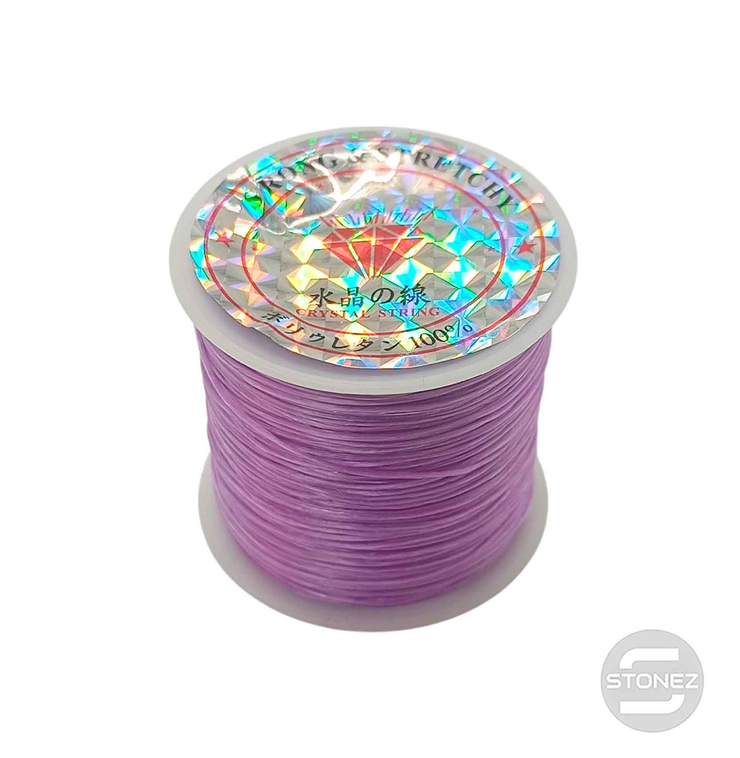 600202907 Hilo Elastico Fino Color Lila 40 Metros Aprox