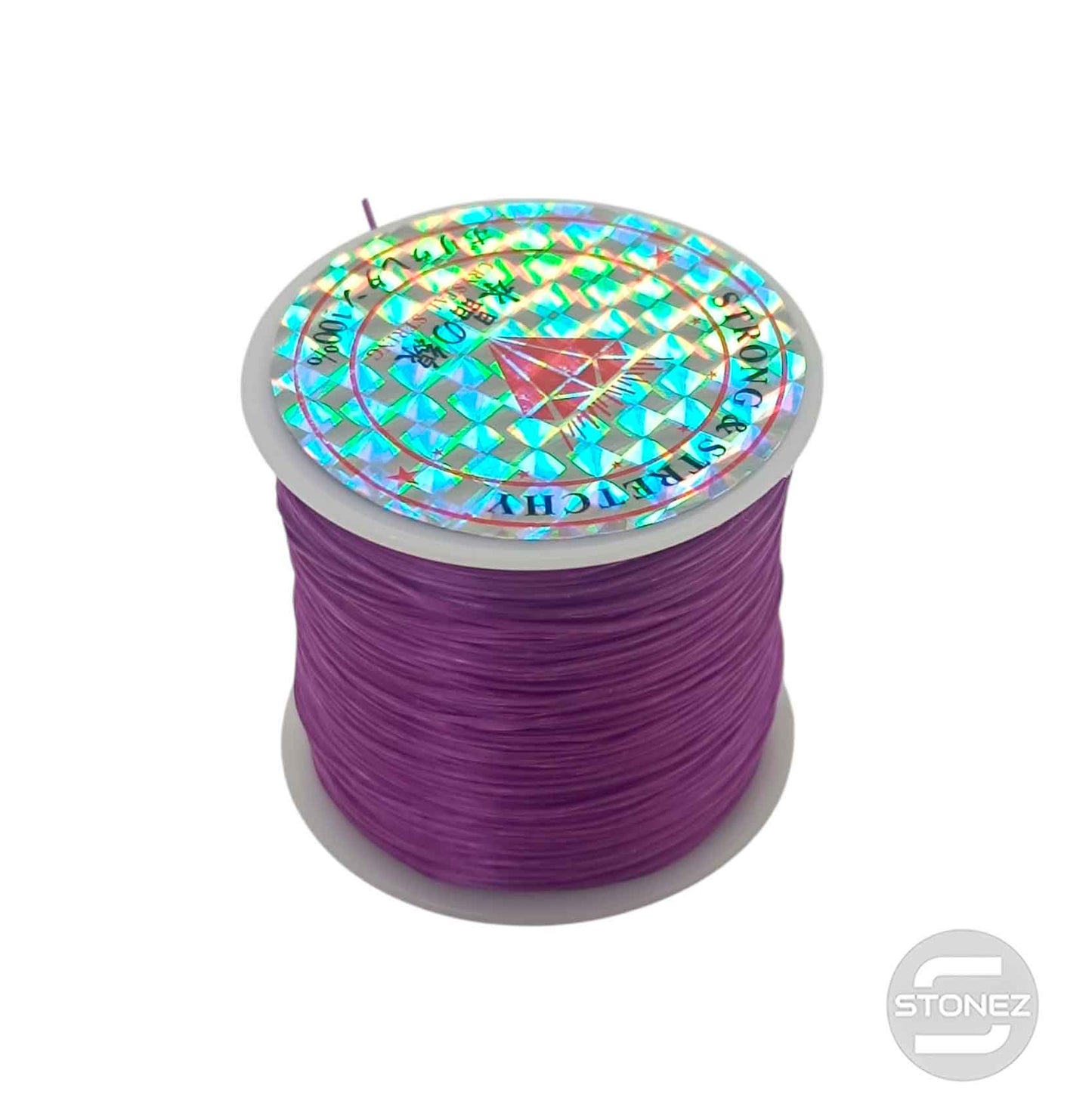 600202907 Hilo Elastico Fino Color Morado 40 Metros Aprox