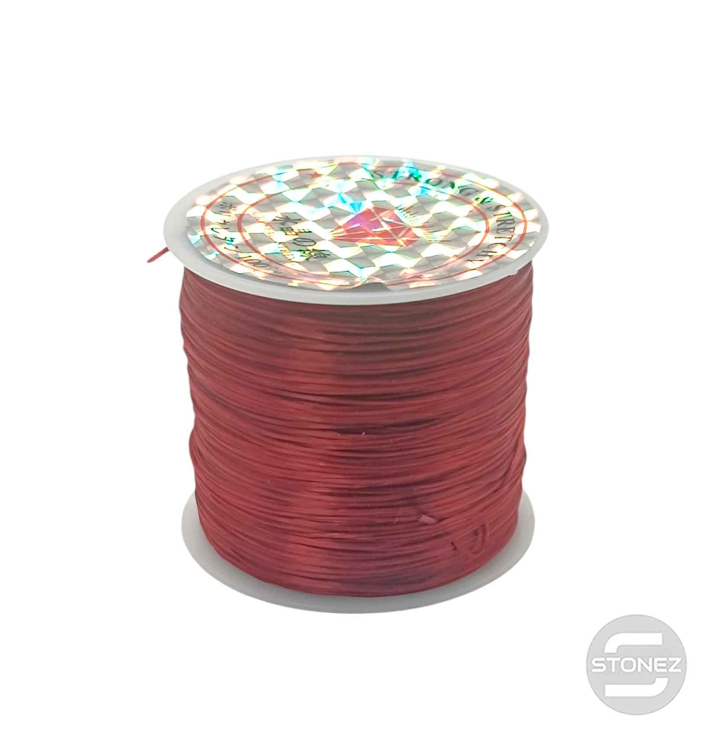 600202907 Hilo Elastico Fino Color Burdeo 40 Metros Aprox