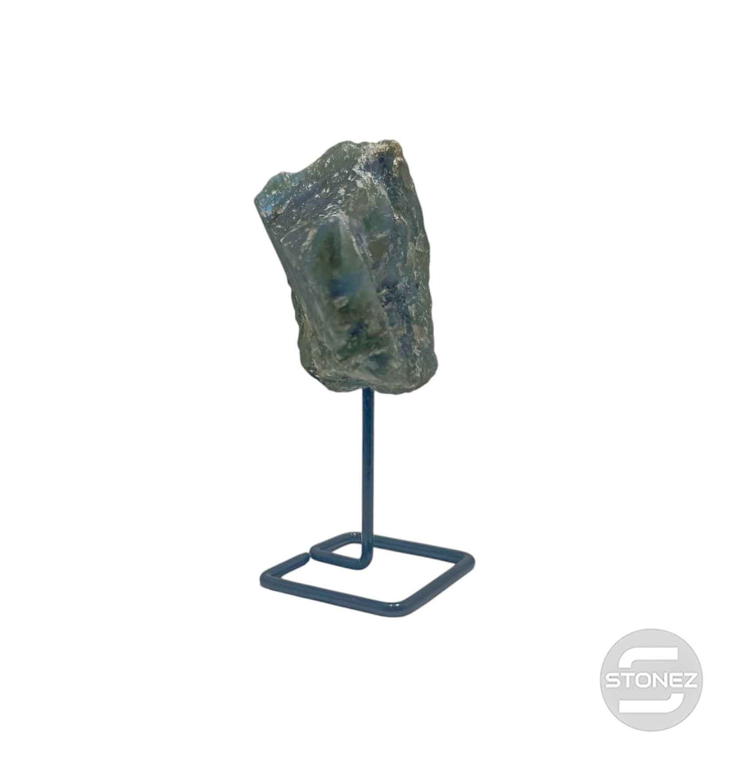 600203547 Piedra Natural Labradorita En Bruto Con Base De Metal Altura 10 Cms Aprox (La Pieza Puedes Ser Ligeramente Diferente A La Foto)