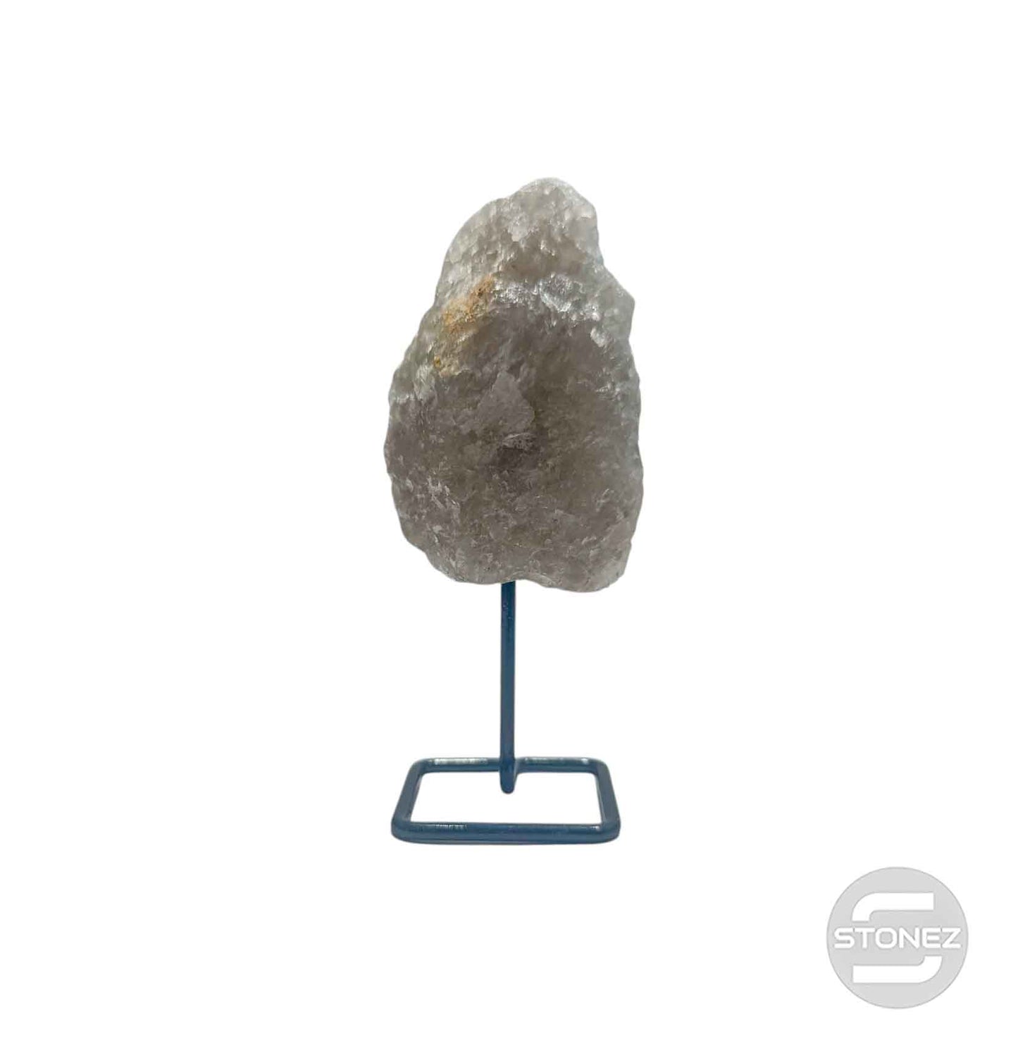 600203547 Piedra Natural Cuarzo Ahumado En Bruto Con Base De Metal Altura 10 Cms Aprox (La Pieza Puedes Ser Ligeramente Diferente A La Foto)