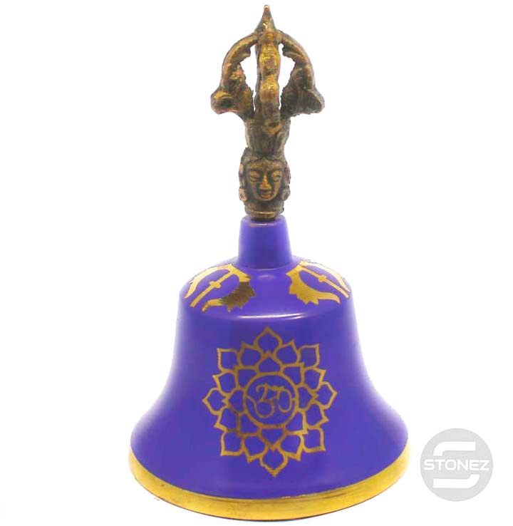 600301487-01 Campana Tibetana Chakra Simbolo Sahasrara 15X9 cms