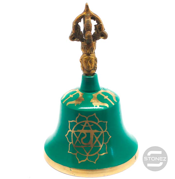 600301487-04 Campana Tibetana Chakra Simbolo Anahata 15X9 cms