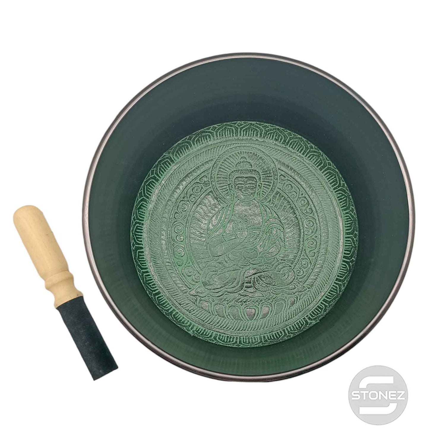 600303007 Cuenco Tibetano 4 Metales 25 Cms Aprox Color Verde