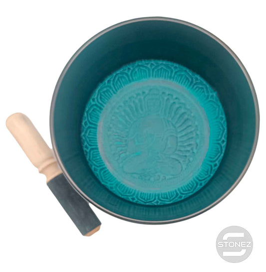 600303014 Cuenco Tibetano 4 Metales 20 Cms Aprox Color Plata Chakra (Grabado Y Color Del Interior Puede Variar)