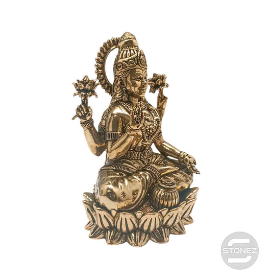 600303036 Figura En Latón (Buena Calidad) Laxmi 13,5x10 Cms y 500 Gramos Aprox