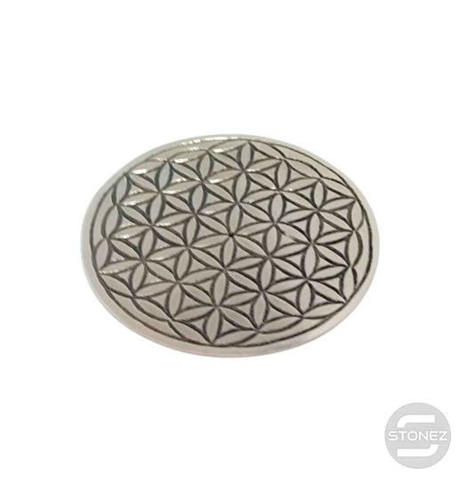 600303070-06 Porta Incienso De Metal Flor De La Vida 10 Cms Aprox