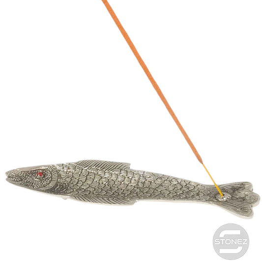 600303087-05 Porta Incienso Metal Pez 20 Cms Aprox (INCIENSO NO INCLUIDO)