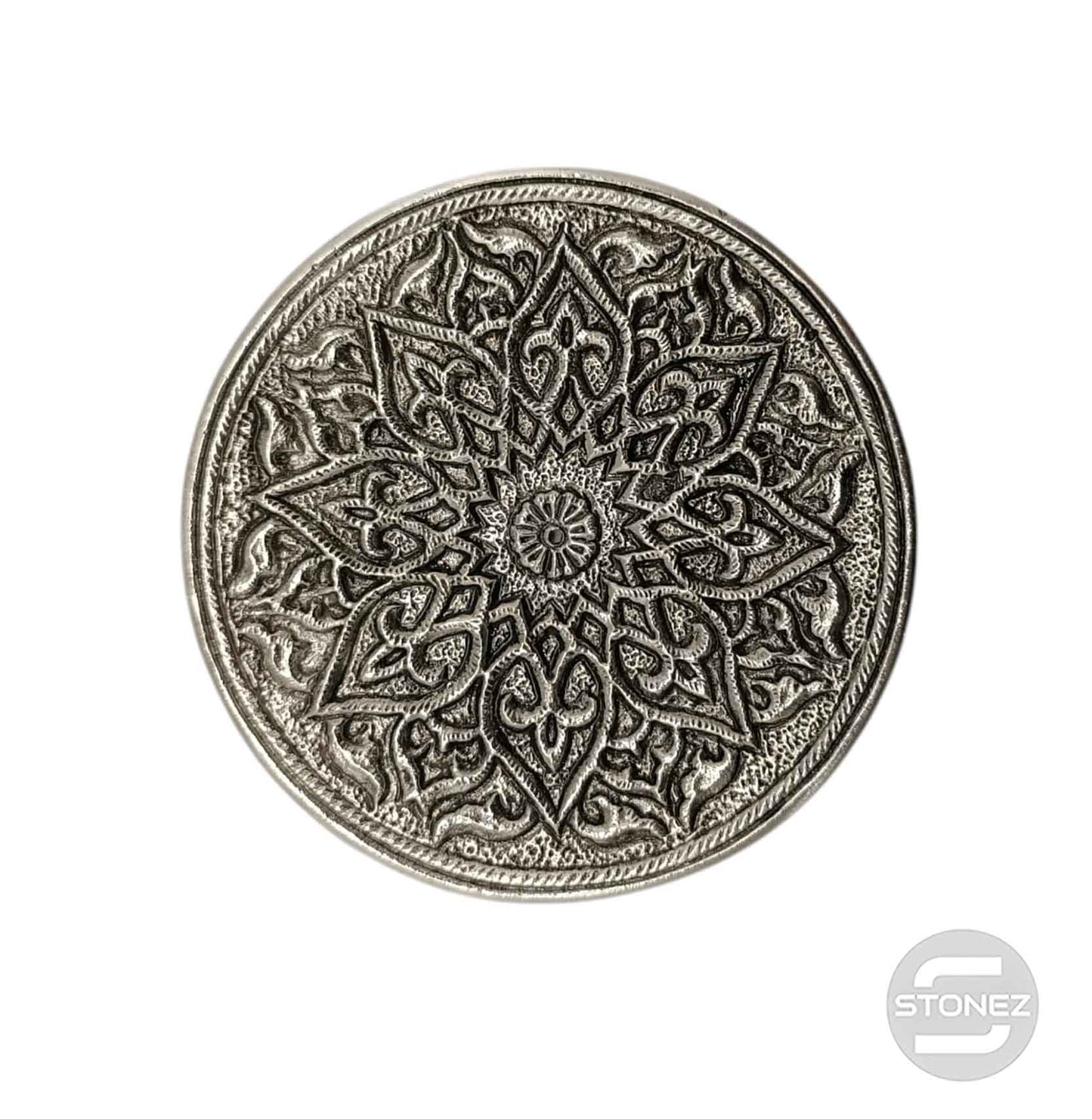600303252-07 Porta Incienso Metal Mandala 11 Cms Aprox