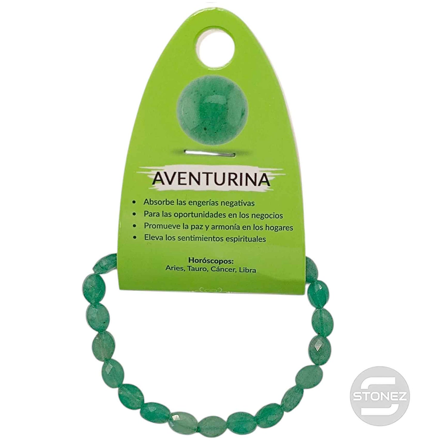 600603203 Pulsera Aventurina Facetada 6X8 mm