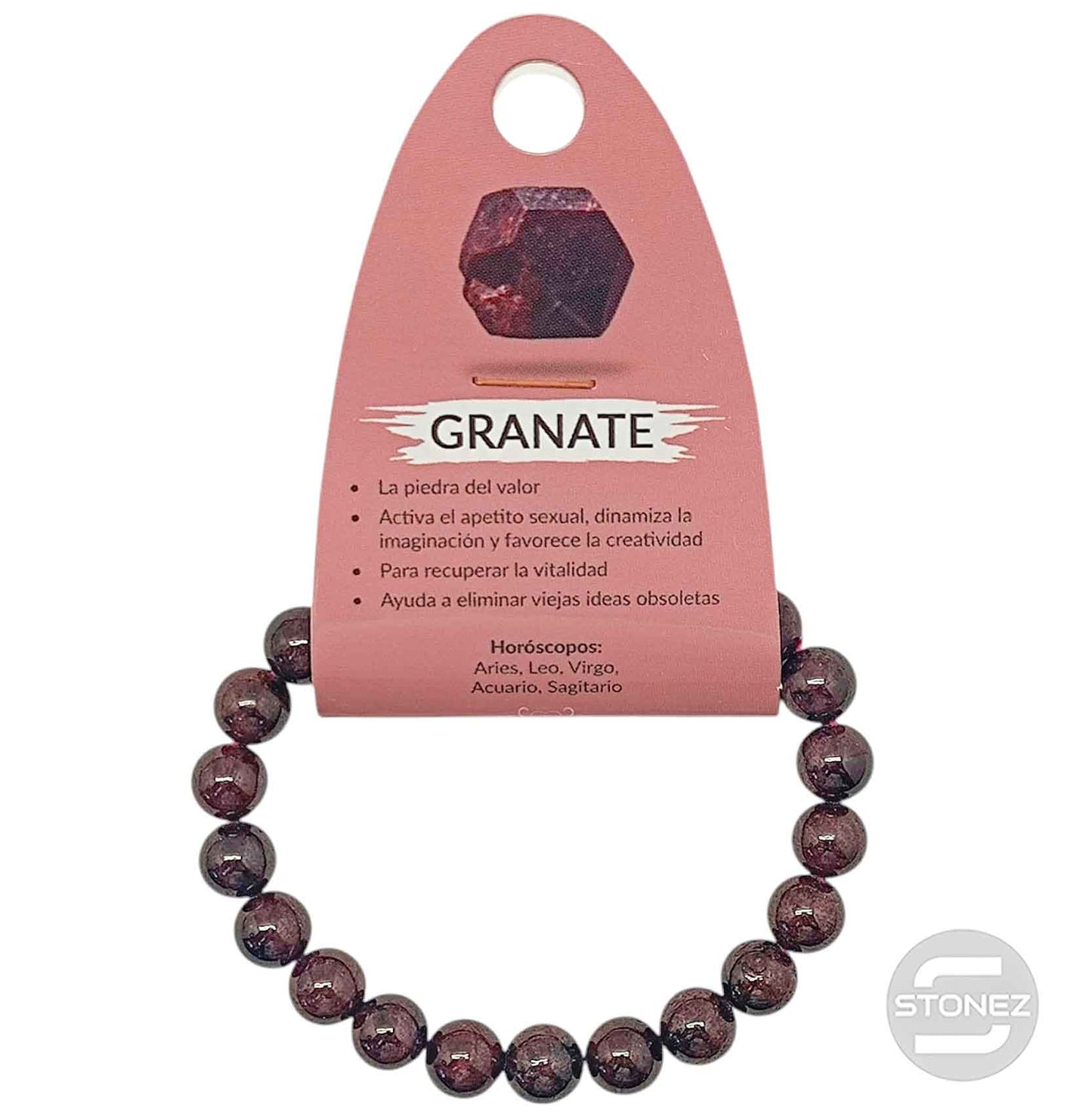 600603210 Pulsera Granate AA 8 mm