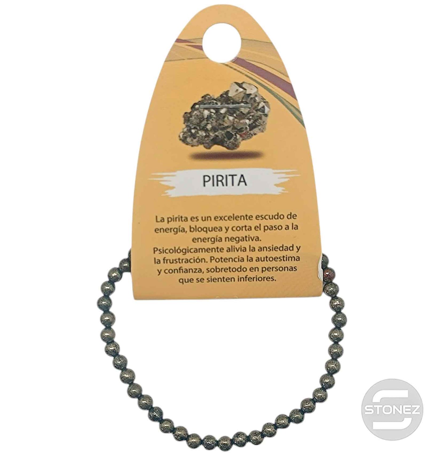 600603230 Pulsera Piedra Natural Pirita 4 mm