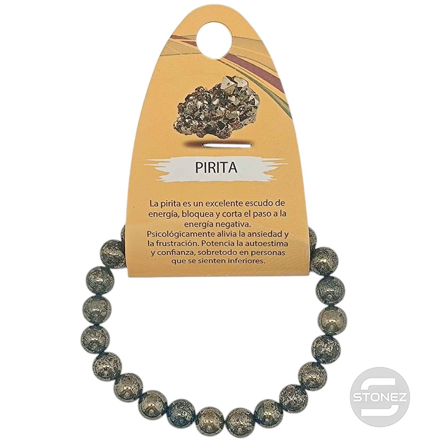 600603232 Pulsera Piedra Natural Pirita 8 mm