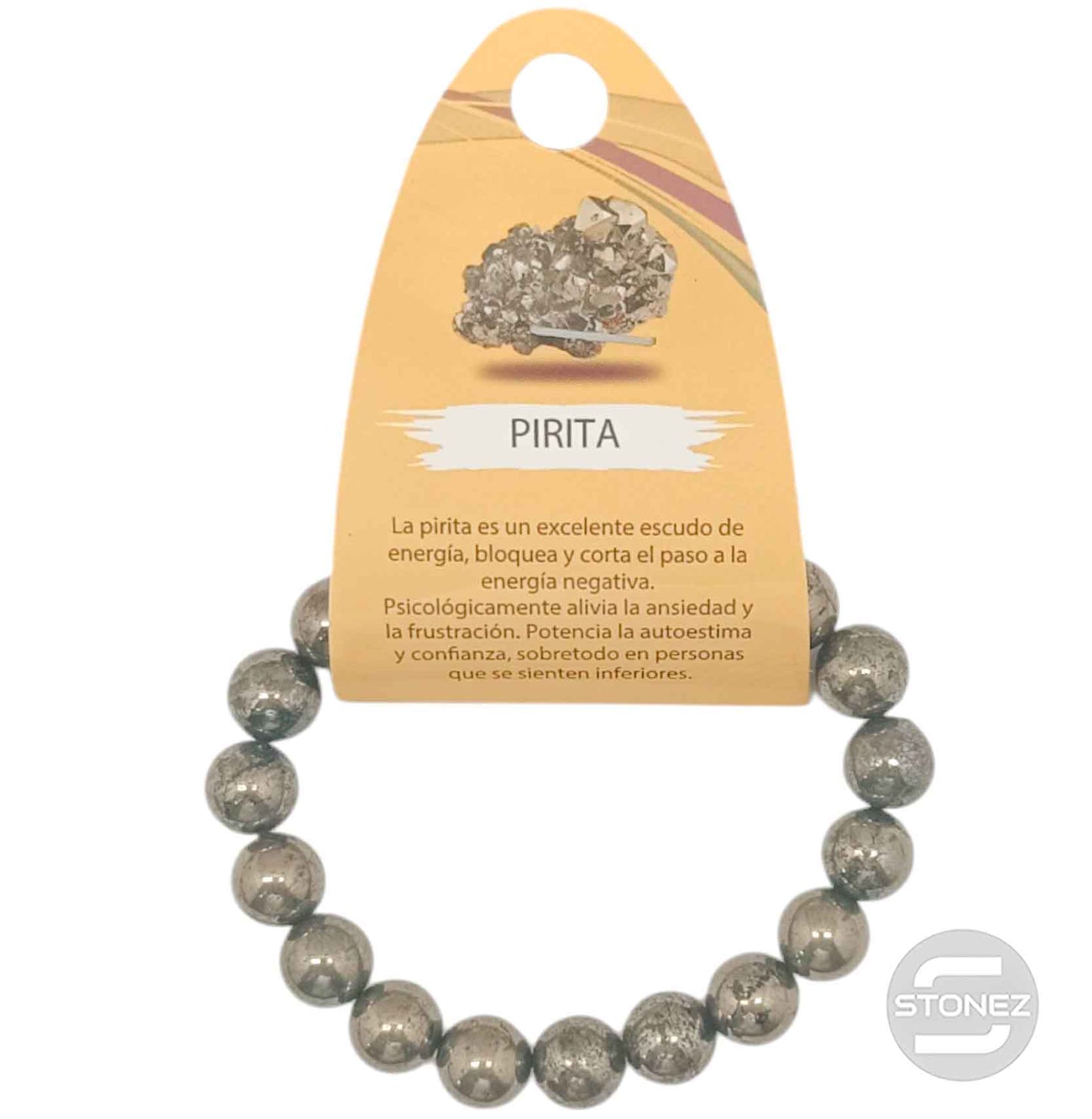 600603233 Pulsera Piedra Natural Pirita 10 mm
