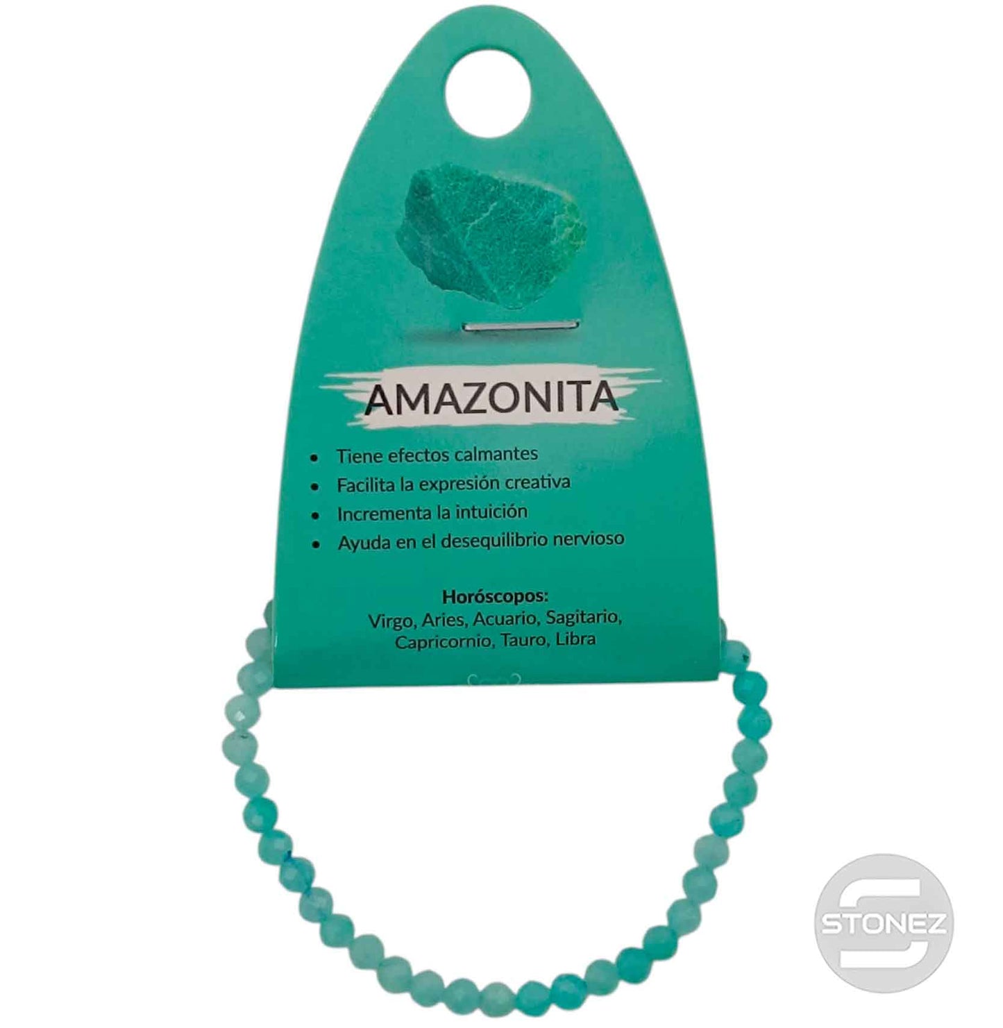 600603278 Pulsera Facetada Amazonita 4 mm