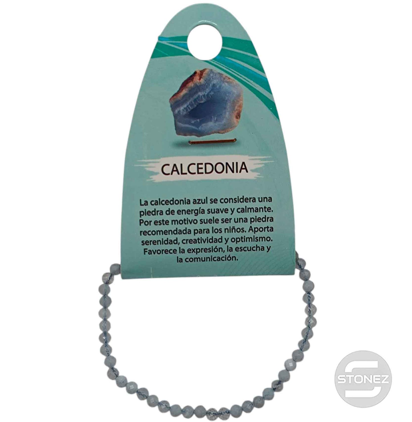 600603283 Pulsera Facetada Calcedonia 4 mm
