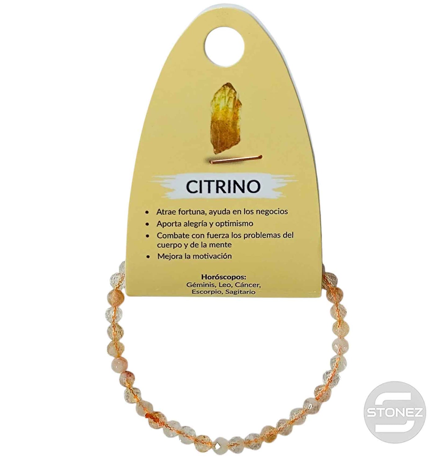 600603285 Pulsera Facetada Citrino 4 mm