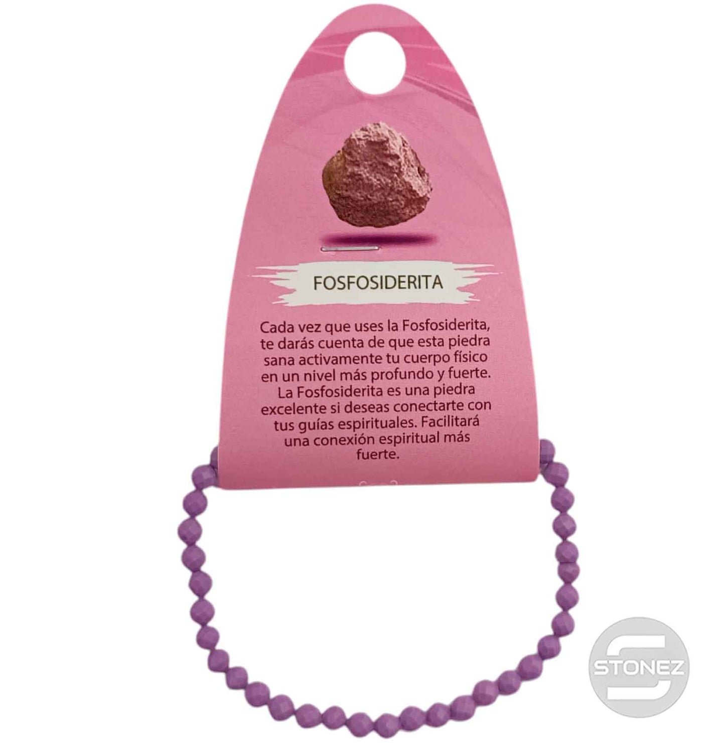 600603287 Pulsera Facetada Fosfosiderita 4 mm