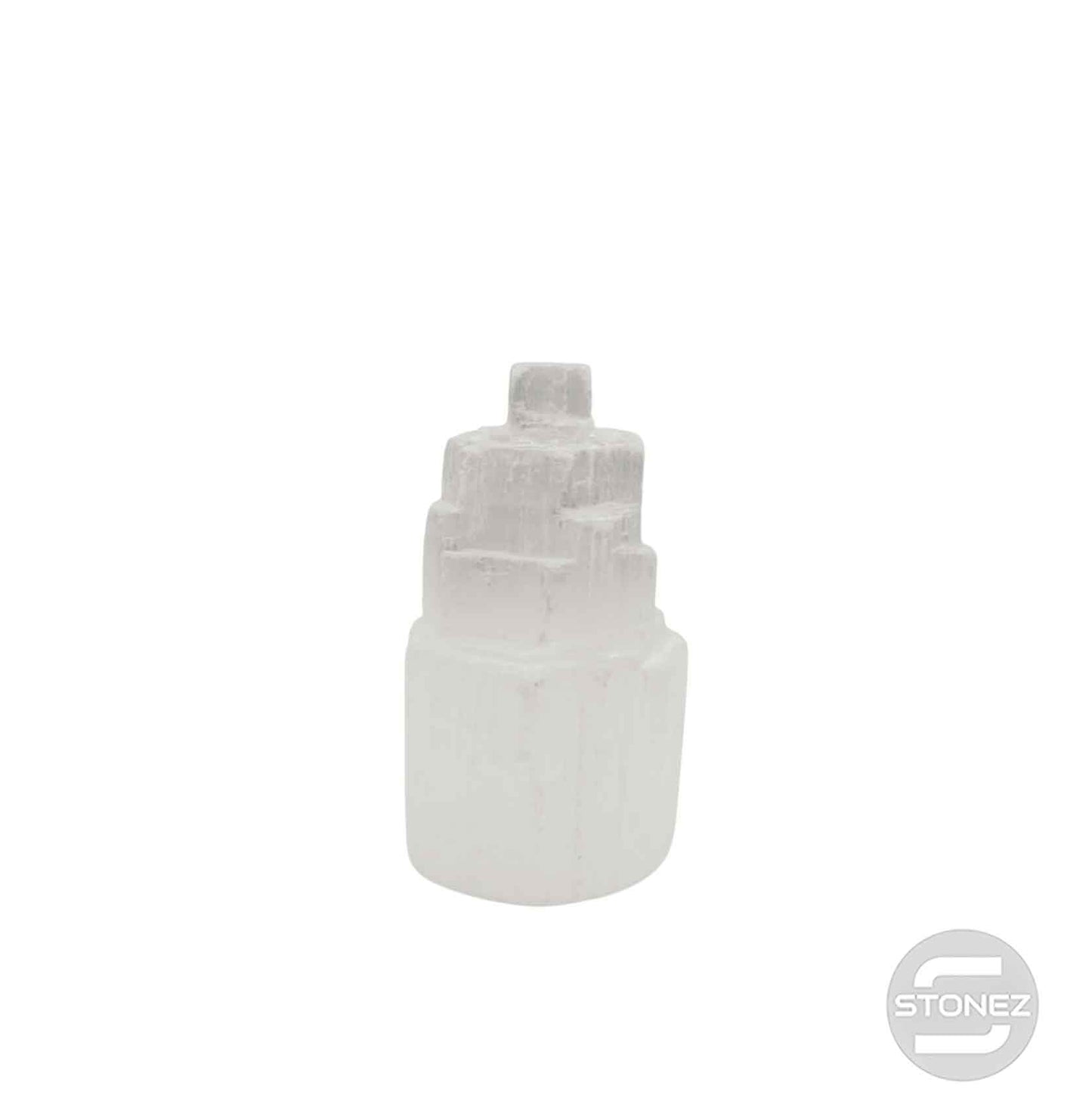 401204182 Mini Torre en Selenita 6 Cms Aprox
