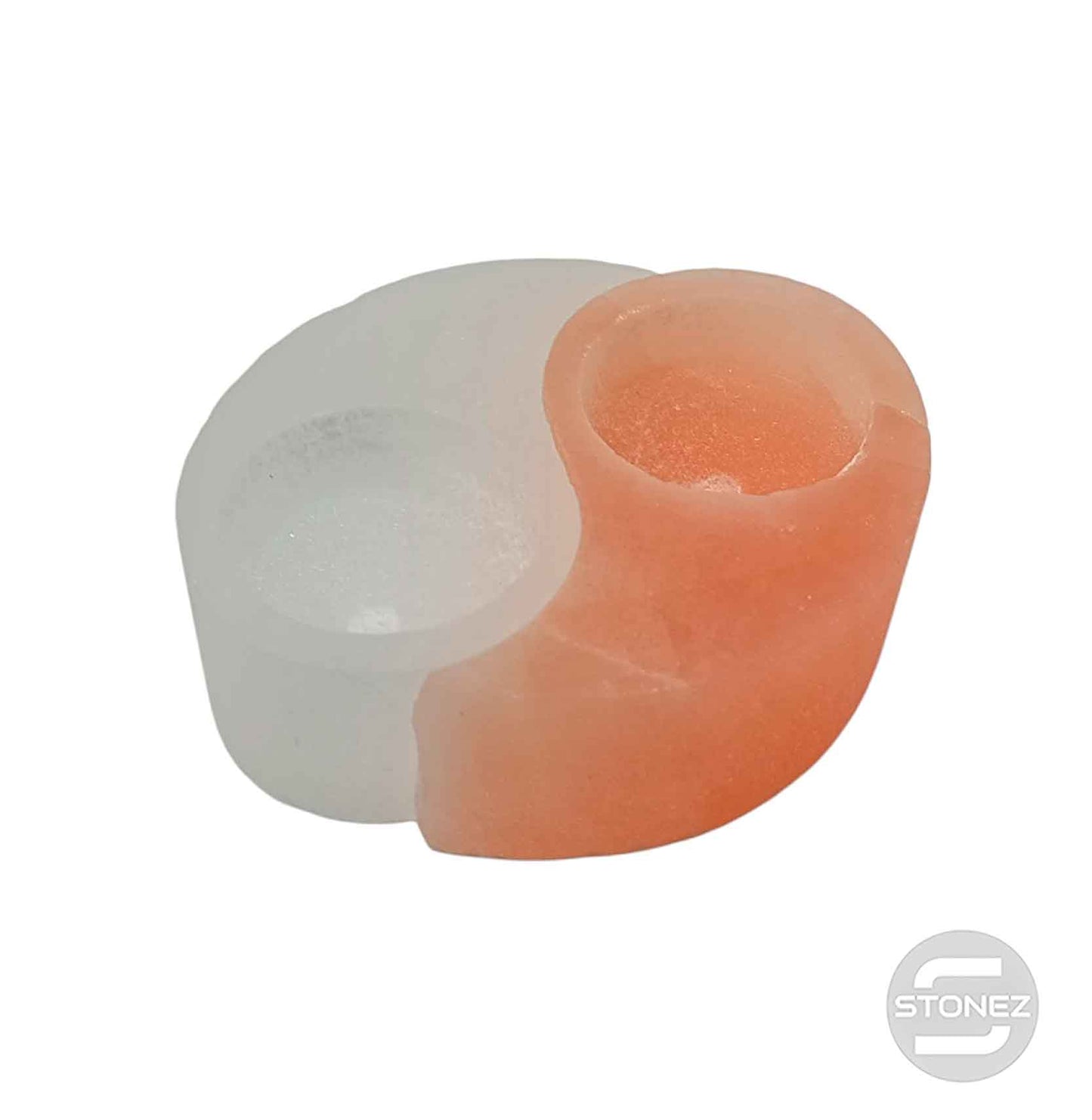 600702932 Porta Vela Yin Yang Selenita 10 Cms Aprox