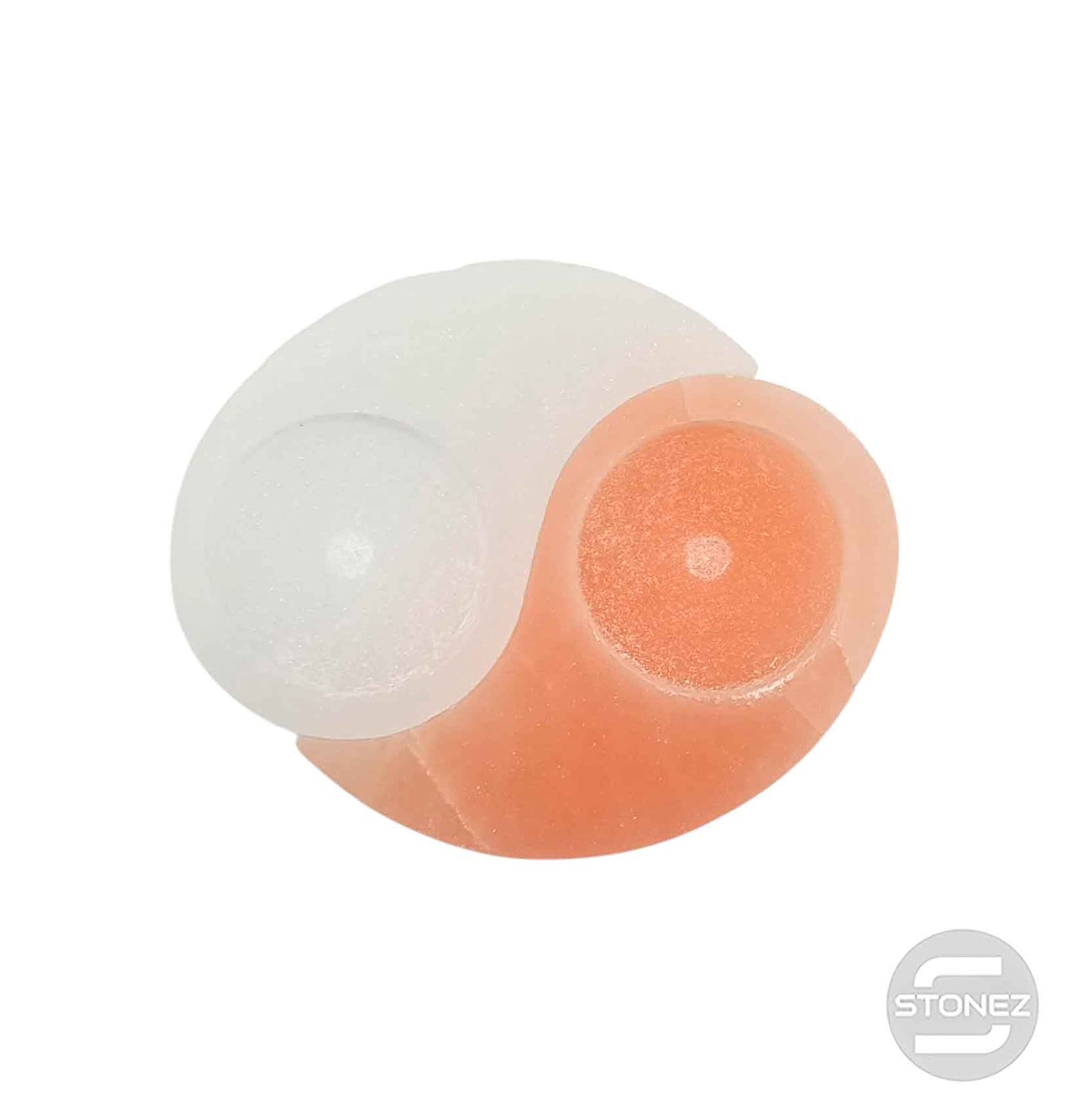 600702932 Porta Vela Yin Yang Selenita 10 Cms Aprox
