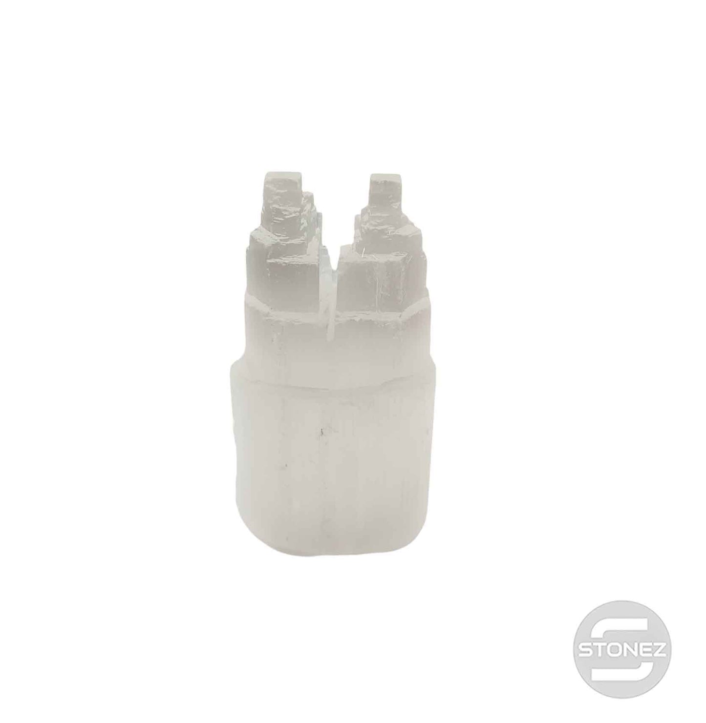 600702933 Torre Selenita Doble Punta 10 Cms Aprox
