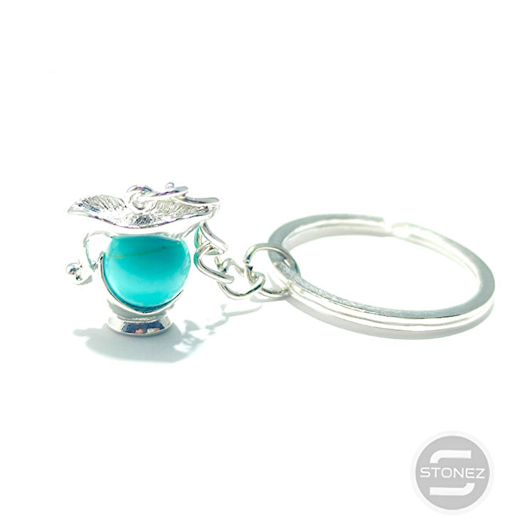 60254-01 Llavero Horóscopo Acuario Piedra Turquesina