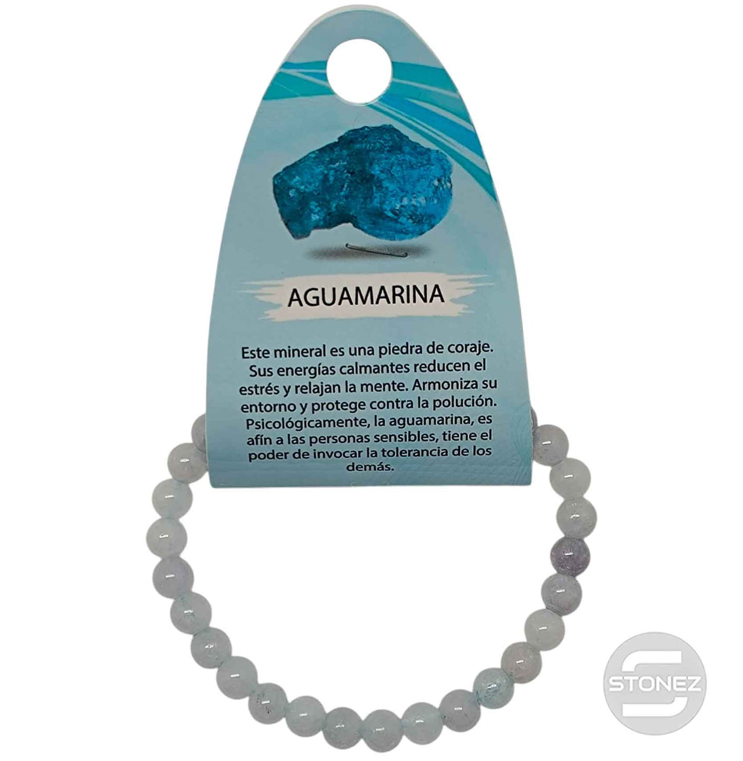 6056500 Pulsera Piedra Natural Aguamarina 6 mm