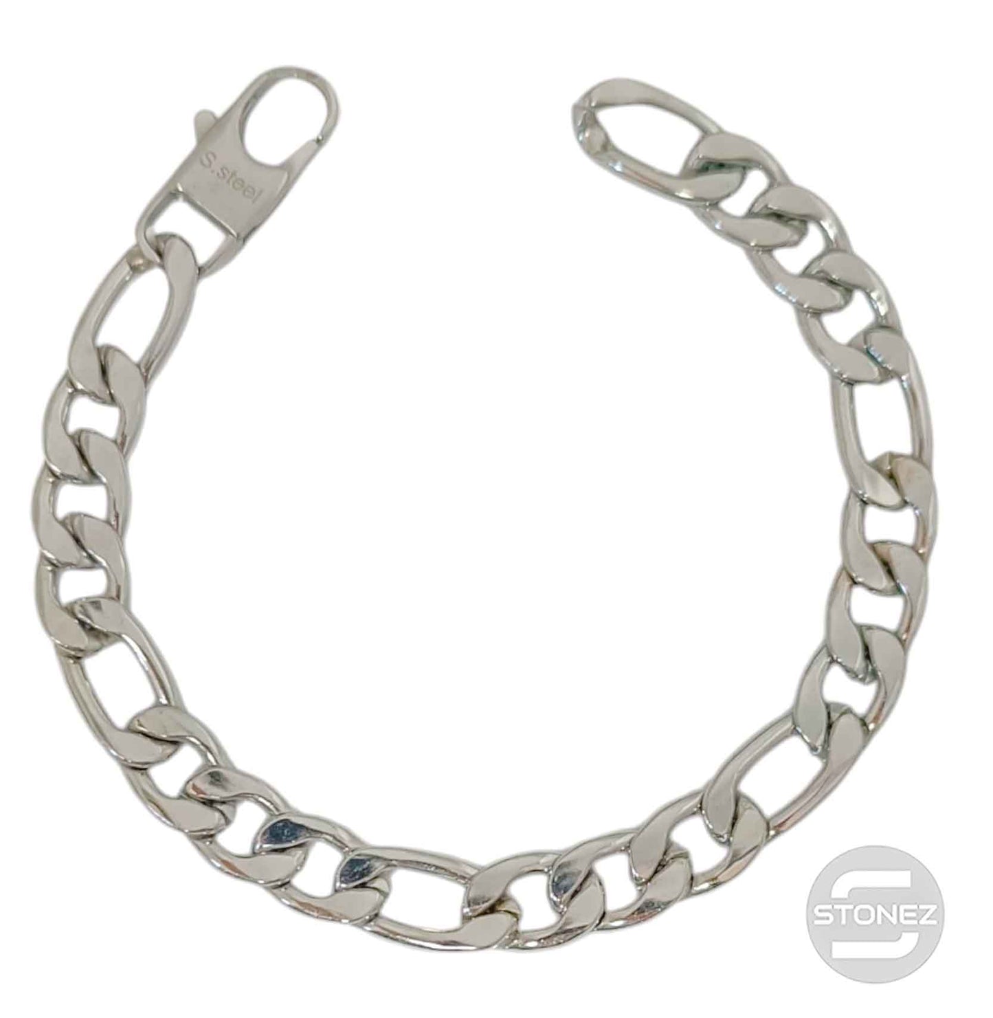 60778 Pulsera Eslabones Acero 10 mm Grosor 23Cms Largo Aprox