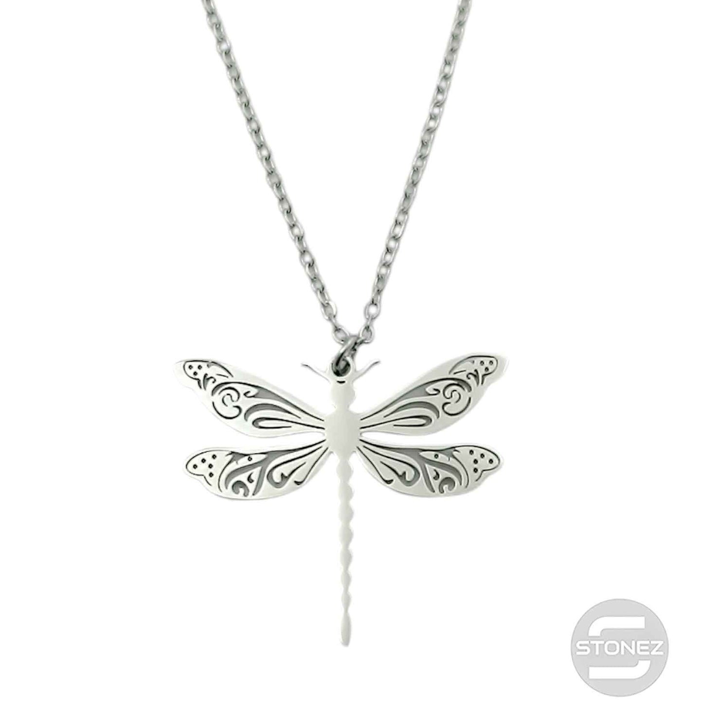 60797-62 Collar Acero Libelula 20 mm Cadena 40+5 Cms