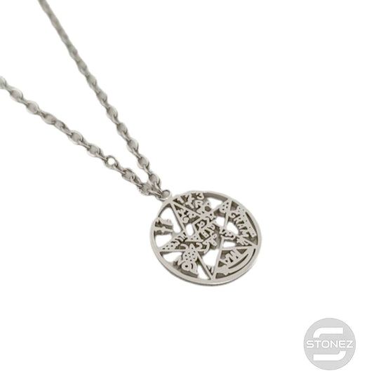 60797-66 Collar Acero Tetragramaton 1 cms Y Cadena 40+5 Cms.