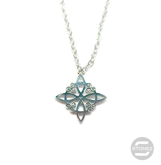 60797-12 Collar Acero Nudo De Bruja 12 mm Y Cadena 40+5 Cms